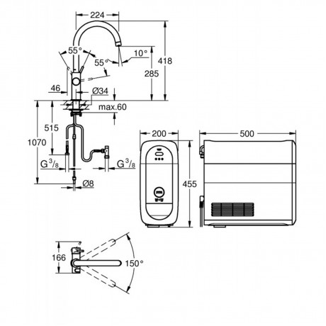 31455KS1 GROHE Blue Home - Комплект с С- чучур